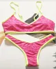 2022 Yüzme Giyim Skims Mayo Bikini Set Kadınlar Ile İki Parçalı Mayo Pads Mayo Küçük Mektup Seksi Şeker Renk