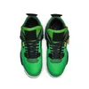 Exclusive Colourway 4S Manila Basketbol Ayakkabıları 4 Capitals Official Flag Green Leathers Sneakers Ostrich Textures WHile Stingray Dış Taban Kırmızı Mavi Sarı Spor Ayakkabılar