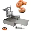 110V 220V hand-cranked blanking Donut Maker Machine med Fryer Automatic Commercial Donut Forming Machine till salu