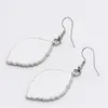 Sublimation Blanks Earring pendant leaf round shape Charm Photo Custom dangler eardrops for DIY blank Earrings with hook