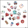 Piezas de zapatos Accesorios Zapatos Dibujos animados médicos Pvc Charms Hebillas Figura de acción Fit Pulseras Croc Jibz Gardenshoe Muñequera Niños Niñas Regalo