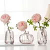 Vaseリビングルームドライフラワーノルディックスタイルのガラス装飾ホームアクセサリー家の花瓶220628