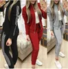 2023 Vrouwen Kleding 2 Tweede stuk dames Tracksuits Outfits Womens Sweat Suits Plus Size Jogging Sport Suit Soft Soft Long Sleeve tracksuit Sportswear