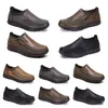 GAI GAI GAI 2022 Ninety Mens Casual Shoes Leather British Style Black White Brown Green Yellow Red Fashion Outdoor Comfortable Breathable