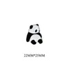Tecknad söt liten panda brosch kreativ bakkorg kedja legering emalj badge pin barn gåva