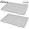 2pcsset Nonstick Metal Cake Cooling Rack Grid Net Baking Tray Cookies Biscuits Bread Drying Stand Cooler Holder Tools Y200612