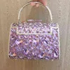 Xiyuan Luxury Wedding Party Rhinestone Clutch Bag Bride Crystal Evening Bags Silver Purple Diamond Handbag Women Handbags Purse 220427