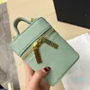 borsa cosmetica mini secchiello firmata Borsa a tracolla a catena intrecciata con doppia cerniera scozzese classica trapuntata Pochette da donna
