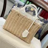 2022 Summer Beach Shoulder Bag Wicker Woven Female Totes Straw Bags Casual Rattan Women Handbags Large Capacity Lady Buckets Bag E4M5#