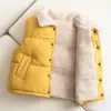 Gilet automne hiver garçons filles sans manches à capuche gilet veste dessin animé imprimé manteau enfants vêtements d'extérieur chauds a220826