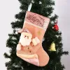Dekoracje świąteczne Prezenty Rose Gold Różowe skarpetki Dzieci przychylnie Święty Mikołaj Elk Elk Snowman Tree Tree Decor Dzieci Prezenty 26x42cm