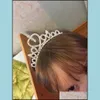 Flickor Princess Crystal Tiara Crown For Birthday Party Drop Leverans 2021 Hårtillbehör Baby Kids Maternity Ai15y