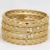 Brazaletes de dubai para mujeres joyas de diamantes de imitación de niñas 14k oro chapado en África lujosa pulsera árabe saudita Habesha Indian Bride Gift 220519