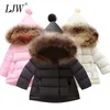 2020 осень зима теплые куртки для девочек Пальто милые девушки куртки детские девушки куртки густые дети с капюшоном верхняя одежда пальто детей lj201128