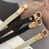 Belts Elastic PU For Women Gold Buckle Thin Waist Belt Casual Ladies Dress Sweater Strap Female WaistbandBelts Forb22