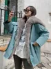 2022 Новая мода Parka Женщины зимняя хлопковая одежда с утолщенной имитацией кролика имитационная меховая лайнер L220730