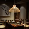 Pendant Lamps Chinese Style Rattan Lights Wicker Handmade Hanging Lamp Living Room Decor Dining Light Fixture Bedroom LuminairePendant