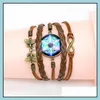 Charm Bracelets Bracelet Beautifly Galaxy Butterfly 8 Shaped Bangle Cuff Faux Infinitely Leather Bracele Yydhhome Drop Delive Yydhhome Dhb3C