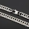 Chains Wide Curb Chain Necklace For Men Gold Plated Stainless Steel 45/50/55/60/65CM Long Men's Necklaces Choker Man KpopChains