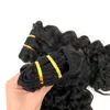 Deep Wave Clip Ins Hair Extensions Human Hair Double Weft Natural Color Curly Remy Human Hair Extension för kvinnor