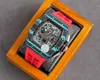 U1 nieuwe high-end klassiek herenhorloge koolstofvezel kast grote kalender multifunctioneel automatisch mechanisch uurwerk mond rubberen band mode horloge