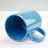 11 Unzen Sublimations-Kaffeetassen, Keramik, einfarbig, mit Griff