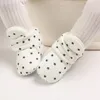 Botas Bebé Niño Niña Calcetines Zapatos para niños pequeños Estampado de estrellas Prewalkers Botines Algodón Invierno Suave antideslizante Cálido Bebé Cuna Zapatos Botas