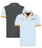 Tuta da corsa manica corta da uomo uniforme della squadra F1 Polo con risvolto Abbigliamento sportivo per il tempo libero all'aperto Taglie forti personalizzabili