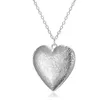 Openable Love Heart Locket Pendant Women Necklace Silver Color Chain Memory Photo Frame Family Lovers Valentine Jewelry Gifts GC975