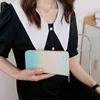 Women's Wallet Korean Version Gradient Color Multi Card Slot Long Zipper Wallet Large Capacity Handbag Bags 220712