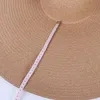 Breda randen hattar sommaren 25 cm överdimensionerad strand för kvinnor stor halm hatt uv skydd lady flicka vikbar skugga sol droppe scot22