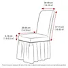 Copertina di sedia in seersucker 3D coperture per sedie a gonna lunga per sala da pranzo Wedding El Banquet Stretch Spandex arredamento per la casa High Back 220512