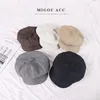 Basker unisex vår sommarhöst sboy caps män och kvinnor varma tweed åttonal hatt för manliga detektiv hattar retro platt chapeauberets