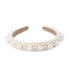 Luksusowe nakrycia ślubne z Pearl Baroque Crown Hairbands For Bride Wedding Party Hair Akcesoria Opaska Weddna Tiara Headwe277u