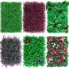 Decorative Flowers & Wreaths 40x60cm&50x50cm Green Artificial Lawns Plant Wall Wedding Decoration Garden Greenery Lawn Plastic Fake Flow