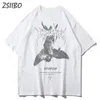 Harajuku Art Fallen Angel Oversize Hommes T-shirt Été Cool Unisexe Hip Hop Drôle Imprimé T-shirt Casual T-shirt Streetwear Tops 220621