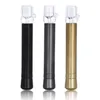 Premium 95mm Smoking Pipe Creative Filter Metallic Glass Pipe Tobacco Cigarette Holder Standard Size Cigarettes Pocket Size