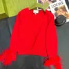 Kobiety Sweters Designer Sweters Spring Tieb barwiony trójwymiarowe krawiectwo podkreśla linie ramion do kształtowania fmoka