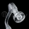 Beracky Sandblasted Full Whard Smoking Terp Slurper Quartz Banger со стеклянной террапированной мраморной таблеткой 20 МММОД Полностью сварные сварные кромки гвозди для водных бонж