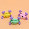 Baby Crawling Crab Pull Back Toys Cute Classic Clockwork Plastic Crawl Crab Wind Up Game Bathing Toys for Child