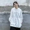 Y2k hoodie damjacka Sweatshirts Harajuku letter Lös sexiga femme hoodies Gotiska mörka överdimensionerade toppar vintagekläder