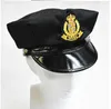 Berets Men And Women United States Badge Octagonal Hat Black Captain Flat Top Stage Perforamce Military Caps BeretsBerets