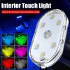 Universal Mini USB LED LED Wewnętrzne Światła wnętrza Auto Dachu Lampa odczytu 5V Palca czujnik Magnetyczny Stylizacja Dome Naładowanie USB