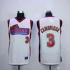 NC01 высший качество 1 мужская Кембриджская Джерси 3, такие как Mike La Knights Movie College Basketball Jerseys White Red 100%.