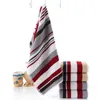 Handduk Luxury Color Stripe Face 100% Cotton 34 74cm Soft Terry Absorberande tvättdukar Hemkök Tethanddukar 2PCStowel