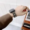 Correas inteligentes iWatch con diamantes de imitación de acero inoxidable, correa de pulsera de Metal de lujo de 38/40mm 42/44mm para Apple Watch