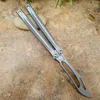 New Theone JK Balisong Butterfly Training Trainer Knife Not Sharp D2 Blade Channel Titanium Handle Swing Jilt Knives Chimera Hom E5353444