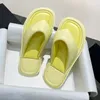 Designer Candy Color Slippers Summer Bread Sandal Comfort Slides Luxury Women Sandal Fashion Flat Bottom Flip-Flops Leisure Beach Shoes Slipper With Box No357