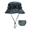 Berets Multicam Tactical Fisherman Hats Outdoor Foldble Sniper Camouflage Fishing Cap UV Sunscreen Panama Military Bucket Hatberets Beretsb