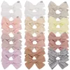 2pcs/conjunto de barretas de algodão para garotas bonitas colorido color bowknot hair clip